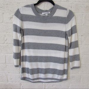 Striped 3/4 Sleeve Sweater Size S